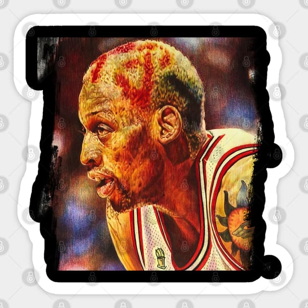 rodman crazy Sticker by donatkotak